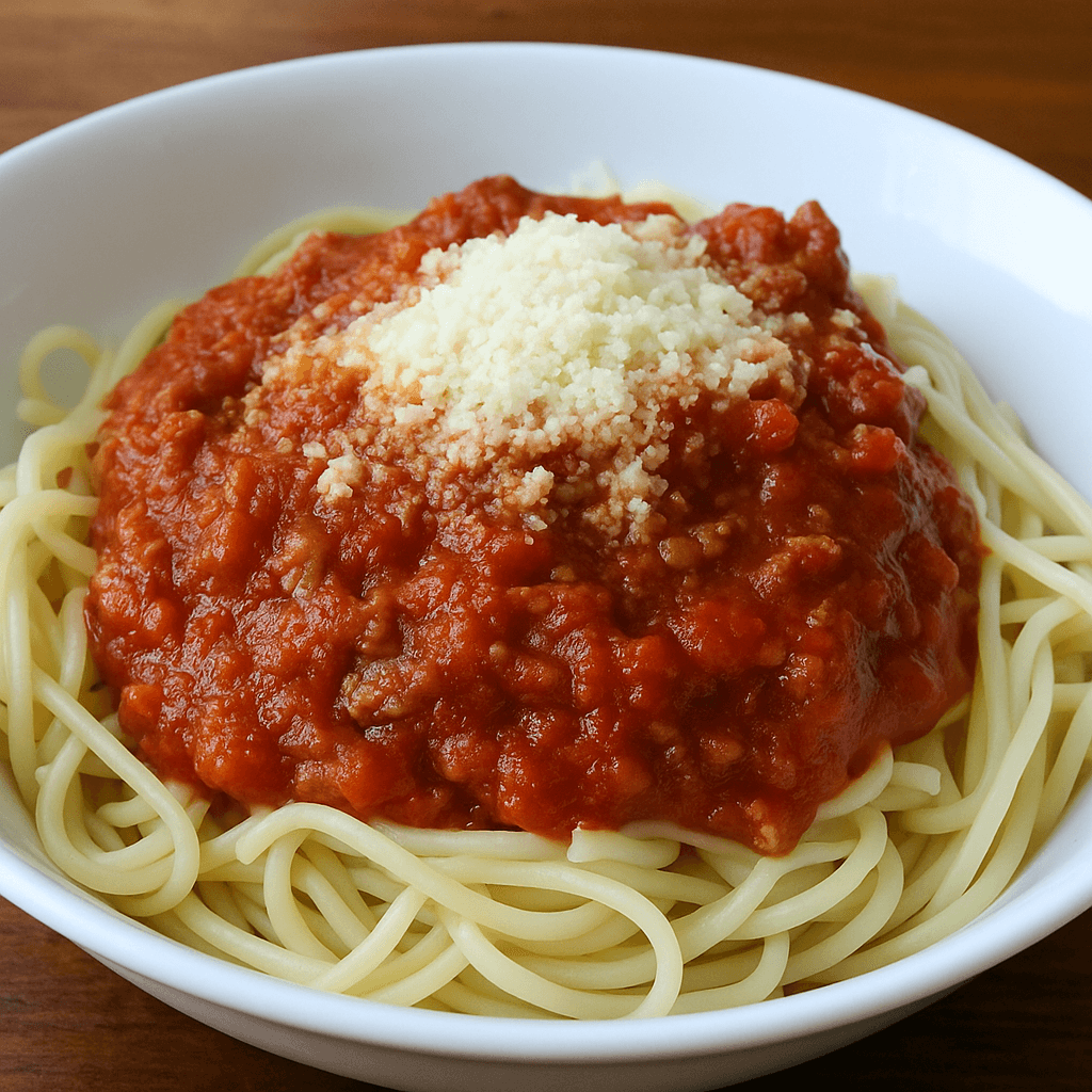 Sodrus itališkas Bolognese padažas su makaronais