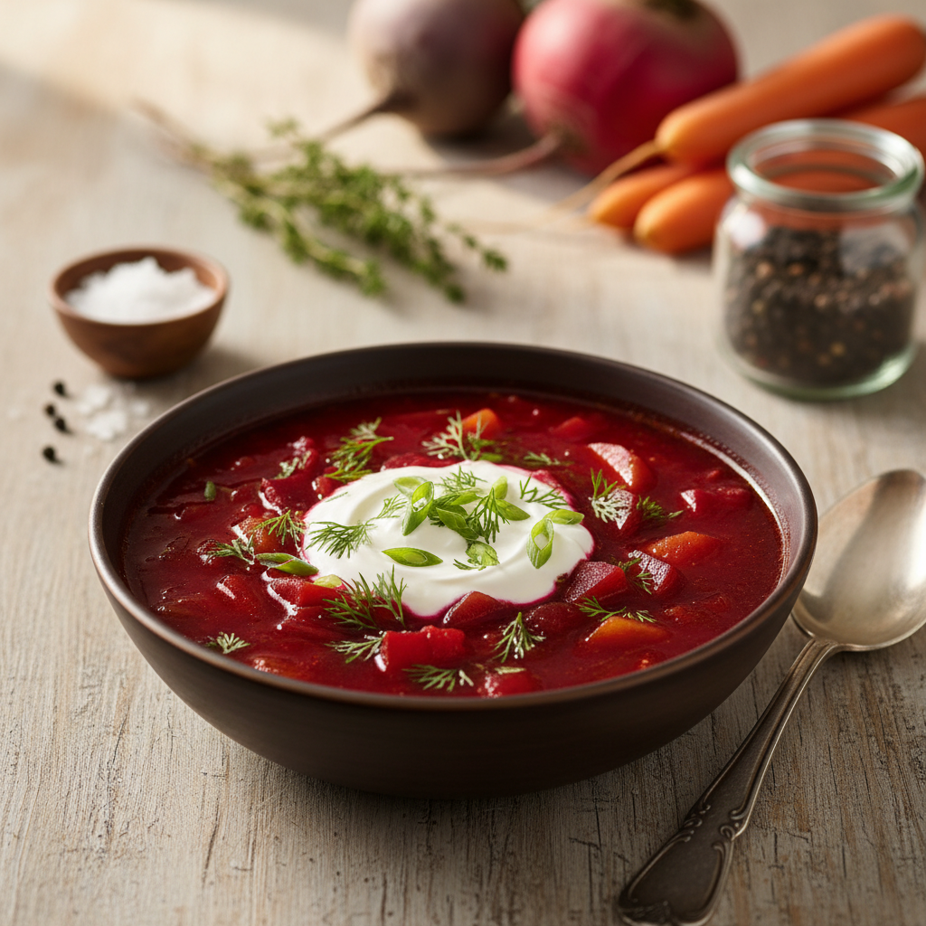 Kaip išvirti gardžią burokėlių sriubą namuose