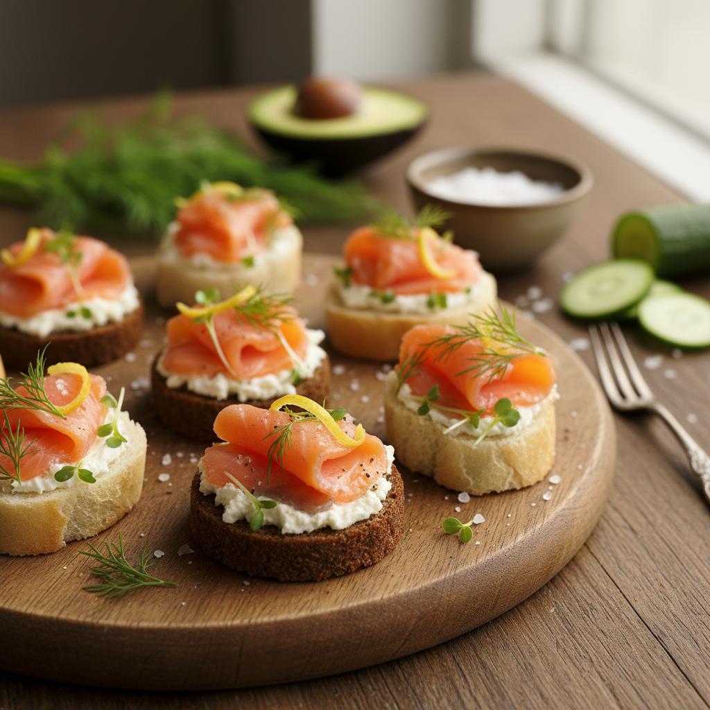 Kaip pasigaminti vieno kasnio sumuštinius su lašiša šventiniam stalui