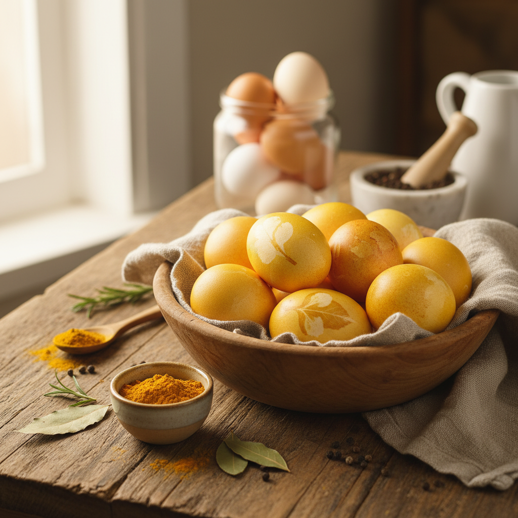 Kaip pavyksta kiaušinių dažymas su ciberžole: patarimai natūraliems Velykų atspalviams