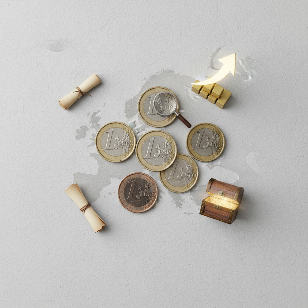 Kodėl brangiausios vieno euro monetos tampa kolekcionierių medžioklės objektu