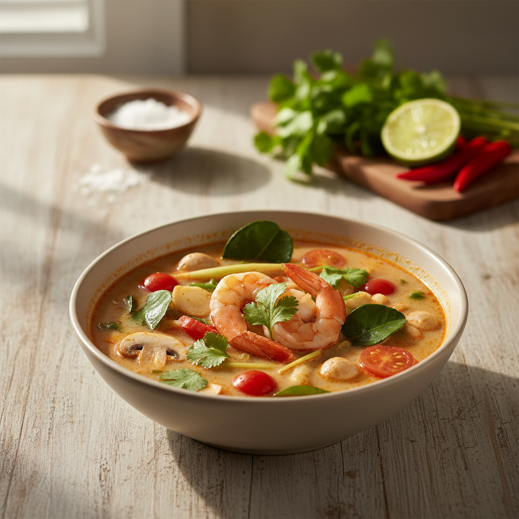 Aštri tailandietiška sriuba: receptas, pavyksiantis visiems