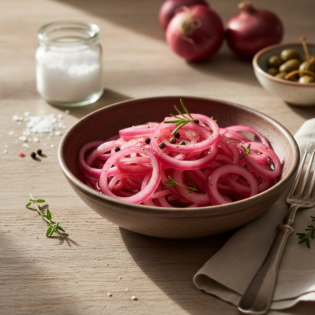 Greitai marinuoti svogūnai: traškus ir gardus priedas