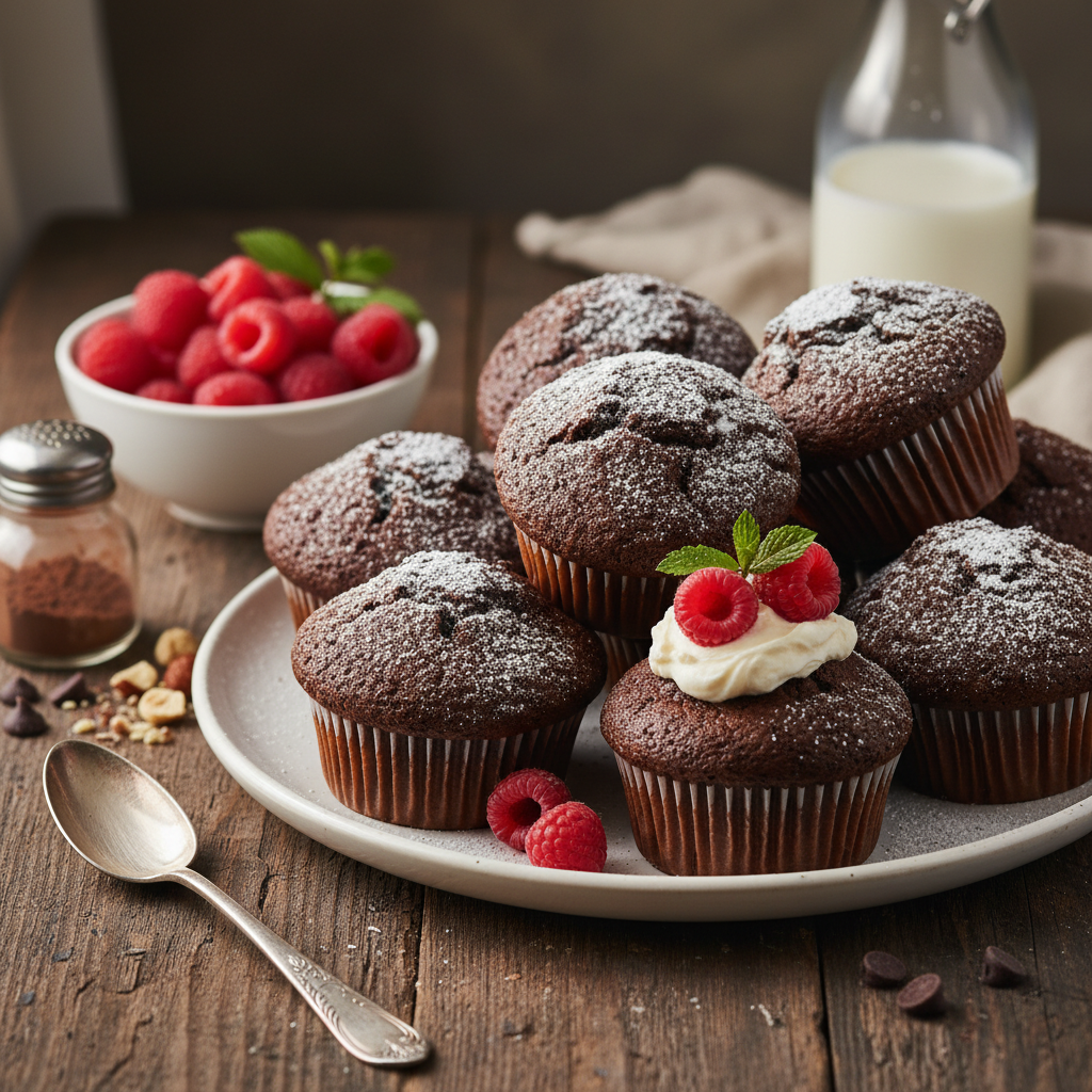 Purūs šokoladiniai keksiukai: paprastas receptas